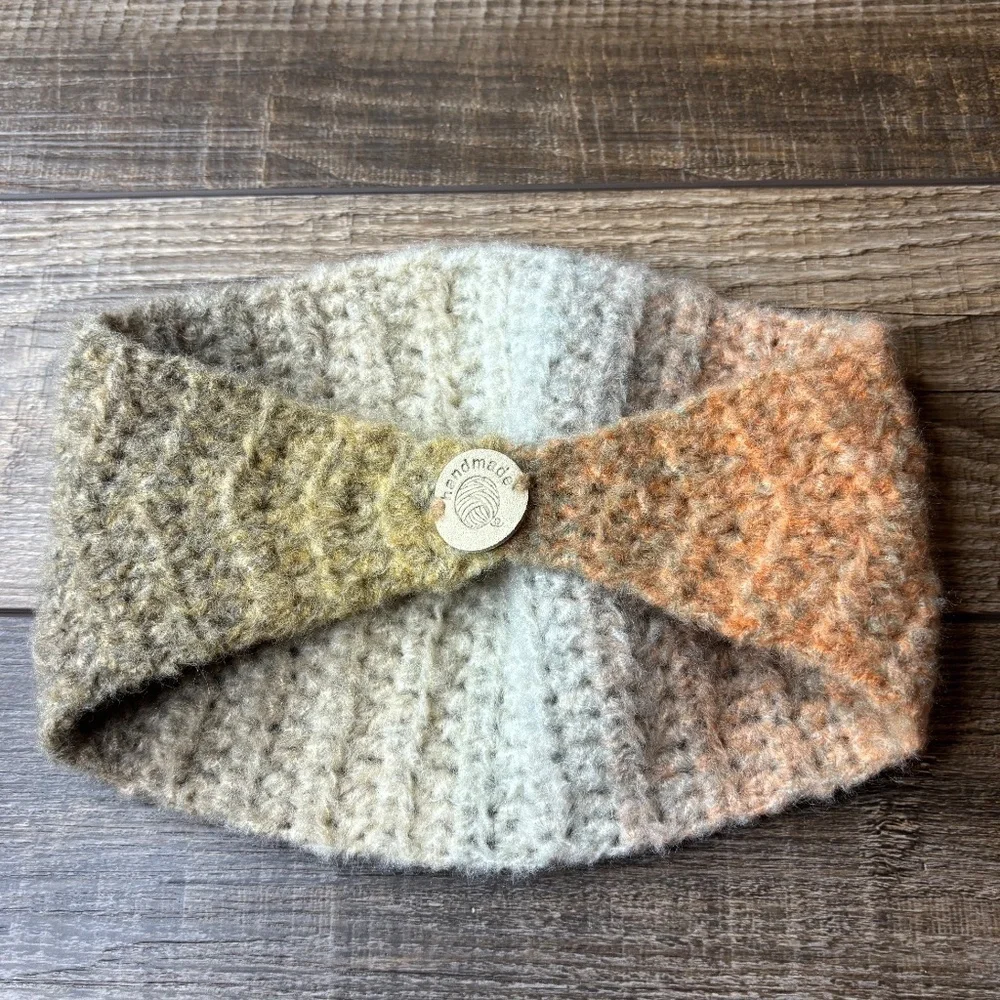 Crochet Headband Ear‎ Neck Warmer 3 in 1 Cozy Handcrafted Handmade Knit